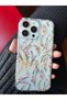Premium phone case with colorful hologram and magsafe compatible pink flower print for iphone 15 pro - 3