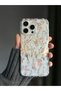 Premium phone case with colorful hologram and magsafe compatible pink flower print for iphone 15 pro - 2