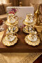 6-Piece Porcelain Luxury Stylish Gold Gilded Coffee Cup Set I 90 Cc I
