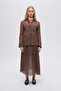Women's Double Pocket Stone Embroidered Transparent Shirt - 3