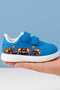 Blue Super Cars Cool Printed Boys' Sports Shoes Sneaker with Tape