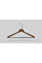 Wooden (Black Nickel Hook) Bar Hanger for Shirts and Trousers, Walnut Color, 24 Pieces - 4