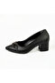Black Plaid Infinity Stone Heeled Women's Shoes - 4