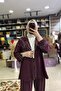 طقم بنطلون مخروطي الشكل مع سترة بومبر - 3