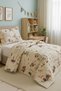 Safari Animal Pattern Quilted Cotton 4 Season Kids Teenager Pike Bedspread Set | Without Sheets 160X230 - 5