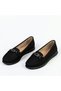 Sl334 Black Denim g Buckle Women's Ballerina Shoes