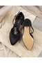 Chain Detailed Satin Ankle Strap Women's Shoes - 2
