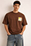 Men's Floral Printed T-Shirt – Oversize Fit, Back Patterned with "Small Moments Big Memories" - 2