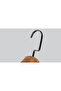 Wooden (Black Nickel Hook) Bar Hanger for Shirts and Trousers, Walnut Color, 24 Pieces - 2