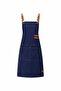 Water Resistant Barista Apron with Adjustable Strap and Pocket Kitchen Cafe Waiter Apron Navy Blue 74 cm