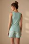 Premium Women's Modal Lycra Comfortable Fabric Strap Shorts Pajama Set - 6