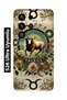 Samsung Galaxy S26 Ultra Compatible Transparent Phone Case with Taurus Pattern