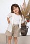 Unisex Mink Shorts White Body Shirt 3-Piece Set
