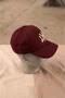 Burgundy Unisex Gabardine Fabric Women's Hat Men's Hat Summer Hat