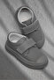Children's Unisex Gray Children's Velcro Comfortable Fit Sneaker - 4