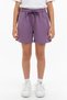 Girl's Elastic Waist Tied Arma Detailed Printed Shorts 25038