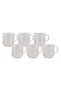 Glass Hexagonal Cup Set, 6 pcs - 5