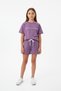Girls' 2-Piece Shorts Set Crew Neck Short Sleeve Printed T-Shirt - Elastic Waist Tie