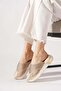Rosamo Front Closed Mesh Sports Women's Slippers Beige - 4
