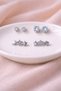 Star Detail Earrings & Stone Earrings Set – Combination Set (Silver Color) - 3