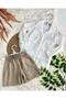 Unisex Mink Shorts White Body Shirt 3-Piece Set - 3