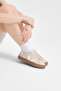 Women's Beige White Rubber Sole Comfortable Lace-Up Sneaker - 4