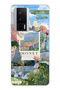 Poco F5 Pro Compatible Monet Collage Patterned Transparent Phone Case
