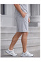 Men's Gray Shorts Oversize Relaxed Fit High Waist Shorts with Elastic Waistband Casual - 2