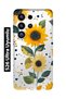 Samsung Galaxy S26 Ultra Compatible Sunflower Patterned Transparent Phone Case