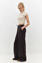 Wide-Legged Sweatpants with Elastic Waistband and Laces - 2