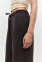 Wide-Legged Sweatpants with Elastic Waistband and Laces - 5