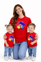 Mother Unisex Kids Combination Oversize T-Shirt Twin T-Shirt Colorful Flower Printed (Single Price)
