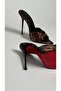 Leona Satin Heelled Slippers Leopard