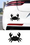 Car Sticker with Crab Figure - Sea-Themed Crab Sticker - Motor Car Auto Sticker 15X11Cm