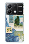 Poco X6 Pro Compatible Van Gogh Patterned Transparent Phone Case