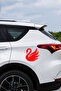 Swan Figured Car Sticker - Elegant Swan Design - Auto Motor Sticker 15X15Cm - 3