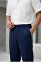 Prawer Baggy Fit Odessa Fabric Jogger Men's Trousers - Navy Blue - 2