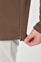 Jong Men's Light Brown 100% Supima Cotton Stretch Fabric Regular Fit Long Sleeve Crew Neck Sweatshirt - 5