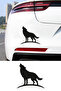 Howling Wolf Car Sticker – Car Window Hood Sticker - Wolf Motorcycle Car Sticker 15X14Cm