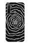 Realme 5I / 6I / C3 Compatible Black and White Star Pattern Transparent Phone Case