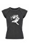 Vintage Raglan Sleeve Bad Cat Printed Washable T-Shirt - 3