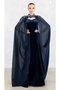 New Generation Navy Blue Long Dress Chiffon Cape Double Set-Kaftan-Bindali-Henna Dress- Wedding - 3