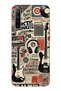 Realme 5I / 6I / C3 Compatible Music Collage Pattern Transparent Phone Case