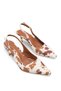 Lyra Cara Women's Pointed Toe Open Back Thin Heeled Shoes 00123510 Tan Beige Leopard Feather