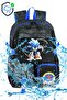Korean Style Children's Black Sonic Themed Elementary School Backpack, Thermal Lunch Bag, and Pencil Case - 3