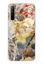 Realme 5I / 6I / C3 Compatible Transparent Phone Case with Angels and Sculpture Collage Pattern
