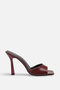 Burgundy Patent Leather 11 cm Heeled Slippers - 4