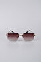 Women's Geometric Frameless Metal Sunglasses Gg25Mp2930R06
