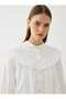 Cape Collar Detailed Hijab Dress - White - Exclusive - 3
