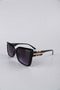 Women's Black Square Frame Smoked Glass Sunglasses Gg25Sm8034R03 - 2